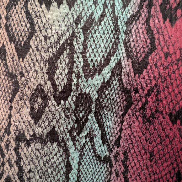 AFRM Shailene Long Sleeve Print Mesh Dress In Snake Ombre (XL) - Picture 2 of 5